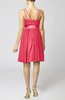 Plain A-line Spaghetti Chiffon Mini Sash Wedding Guest Dresses