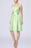 Plain A-line Spaghetti Chiffon Mini Sash Wedding Guest Dresses