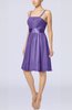 Plain A-line Spaghetti Chiffon Mini Sash Wedding Guest Dresses