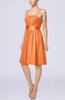 Plain A-line Spaghetti Chiffon Mini Sash Wedding Guest Dresses