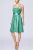 Plain A-line Spaghetti Chiffon Mini Sash Wedding Guest Dresses