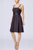 Plain A-line Spaghetti Chiffon Mini Sash Wedding Guest Dresses