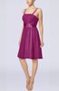 Plain A-line Spaghetti Chiffon Mini Sash Wedding Guest Dresses