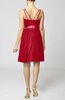 Plain A-line Spaghetti Chiffon Mini Sash Wedding Guest Dresses