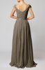 Vintage Sheath V-neck Chiffon Pleated Homecoming Dresses