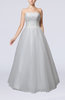 Fairytale Church A-line Sleeveless Lace up Beaded Bridal Gowns