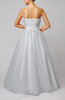 Fairytale Church A-line Sleeveless Lace up Beaded Bridal Gowns
