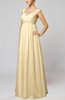 Elegant Hall Queen Anne Sleeveless Zipper Floor Length Sequin Bridal Gowns