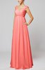Elegant Hall Queen Anne Sleeveless Zipper Floor Length Sequin Bridal Gowns
