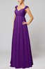 Elegant Hall Queen Anne Sleeveless Zipper Floor Length Sequin Bridal Gowns