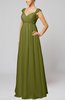 Elegant Hall Queen Anne Sleeveless Zipper Floor Length Sequin Bridal Gowns