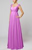 Elegant Hall Queen Anne Sleeveless Zipper Floor Length Sequin Bridal Gowns