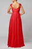 Elegant Hall Queen Anne Sleeveless Zipper Floor Length Sequin Bridal Gowns