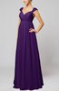 Elegant Hall Queen Anne Sleeveless Zipper Floor Length Sequin Bridal Gowns