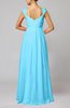 Elegant Hall Queen Anne Sleeveless Zipper Floor Length Sequin Bridal Gowns