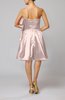 Plain Zip up Elastic Woven Satin Knee Length Ribbon Club Dresses