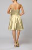 Plain Zip up Elastic Woven Satin Knee Length Ribbon Club Dresses
