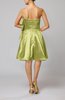 Plain Zip up Elastic Woven Satin Knee Length Ribbon Club Dresses