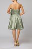 Plain Zip up Elastic Woven Satin Knee Length Ribbon Club Dresses