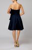 Plain Zip up Elastic Woven Satin Knee Length Ribbon Club Dresses