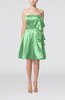 Plain Zip up Elastic Woven Satin Knee Length Ribbon Club Dresses
