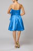 Plain Zip up Elastic Woven Satin Knee Length Ribbon Club Dresses