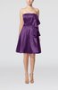Plain Zip up Elastic Woven Satin Knee Length Ribbon Club Dresses