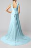 Plain Garden V-neck Sleeveless Backless Chiffon Bridal Gowns
