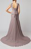 Plain Garden V-neck Sleeveless Backless Chiffon Bridal Gowns