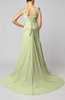 Plain Garden V-neck Sleeveless Backless Chiffon Bridal Gowns