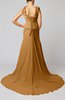 Plain Garden V-neck Sleeveless Backless Chiffon Bridal Gowns
