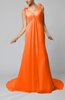 Plain Garden V-neck Sleeveless Backless Chiffon Bridal Gowns