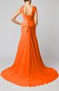 Plain Garden V-neck Sleeveless Backless Chiffon Bridal Gowns