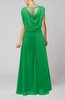 Modest Sheath V-neck Chiffon Floor Length Beaded Wedding Guest Dresses