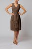 Romantic Column V-neck Chiffon Ribbon Wedding Guest Dresses