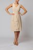 Romantic Column V-neck Chiffon Ribbon Wedding Guest Dresses
