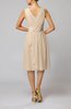 Romantic Column V-neck Chiffon Ribbon Wedding Guest Dresses