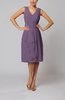Romantic Column V-neck Chiffon Ribbon Wedding Guest Dresses