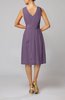 Romantic Column V-neck Chiffon Ribbon Wedding Guest Dresses