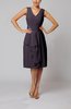 Romantic Column V-neck Chiffon Ribbon Wedding Guest Dresses