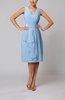 Romantic Column V-neck Chiffon Ribbon Wedding Guest Dresses