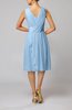 Romantic Column V-neck Chiffon Ribbon Wedding Guest Dresses