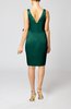 Simple Sheath Sleeveless Backless Elastic Woven Satin Pleated Party Dresses