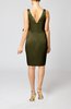 Simple Sheath Sleeveless Backless Elastic Woven Satin Pleated Party Dresses