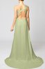 Romantic Outdoor One Shoulder Sleeveless Backless Chiffon Flower Bridal Gowns
