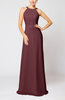 Elegant Column Sleeveless Zip up Pleated Evening Dresses