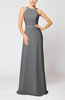 Elegant Column Sleeveless Zip up Pleated Evening Dresses