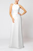 Elegant Column Sleeveless Zip up Pleated Evening Dresses