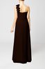 Plain One Shoulder Sleeveless Zipper Floor Length Sash Evening Dresses