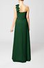 Plain One Shoulder Sleeveless Zipper Floor Length Sash Evening Dresses